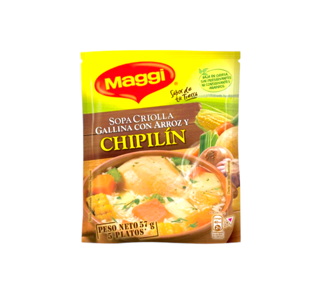 Kreolikanakeitto riisin ja chipilinin kera MAGGI 57g