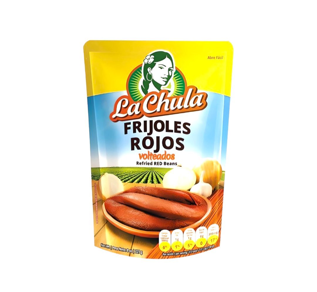 Beans Refried Pouch - La Chula 400 g - Latin Flavors