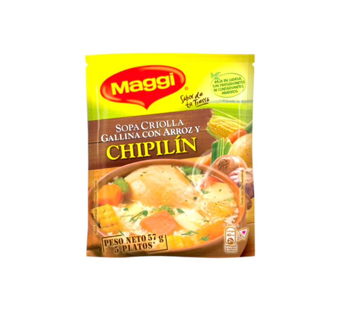 Chicken Soup with Rice and Chipilin MAGGI 57g - Latin Flavors