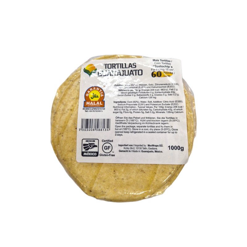 Corn Tortilla for Frying Guanajuato 1 kg - Latin Flavors