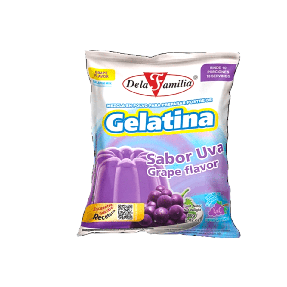 Grape Gelatin - La Familia 80g - Latin Flavors