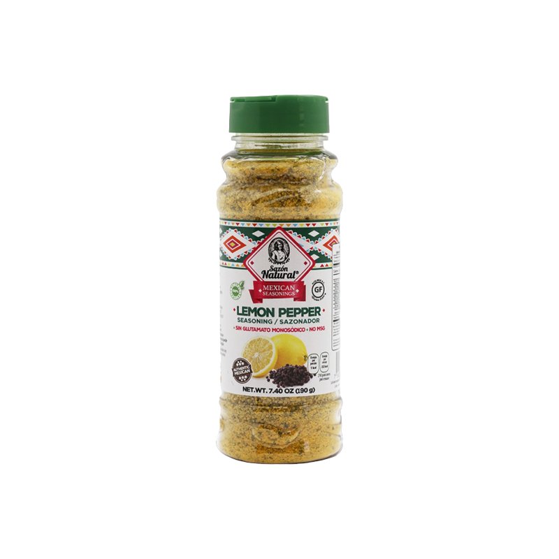 Natural Lemon Pepper Seasoning 190 g - Latin Flavors