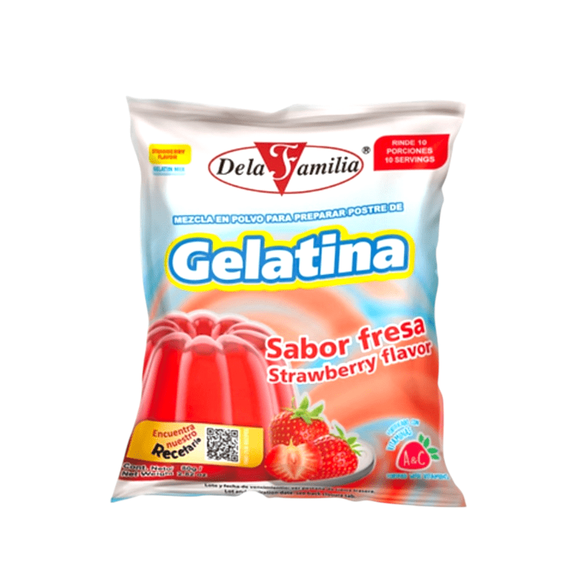 Strawberry Gelatin - La Familia 80 g - Latin Flavors