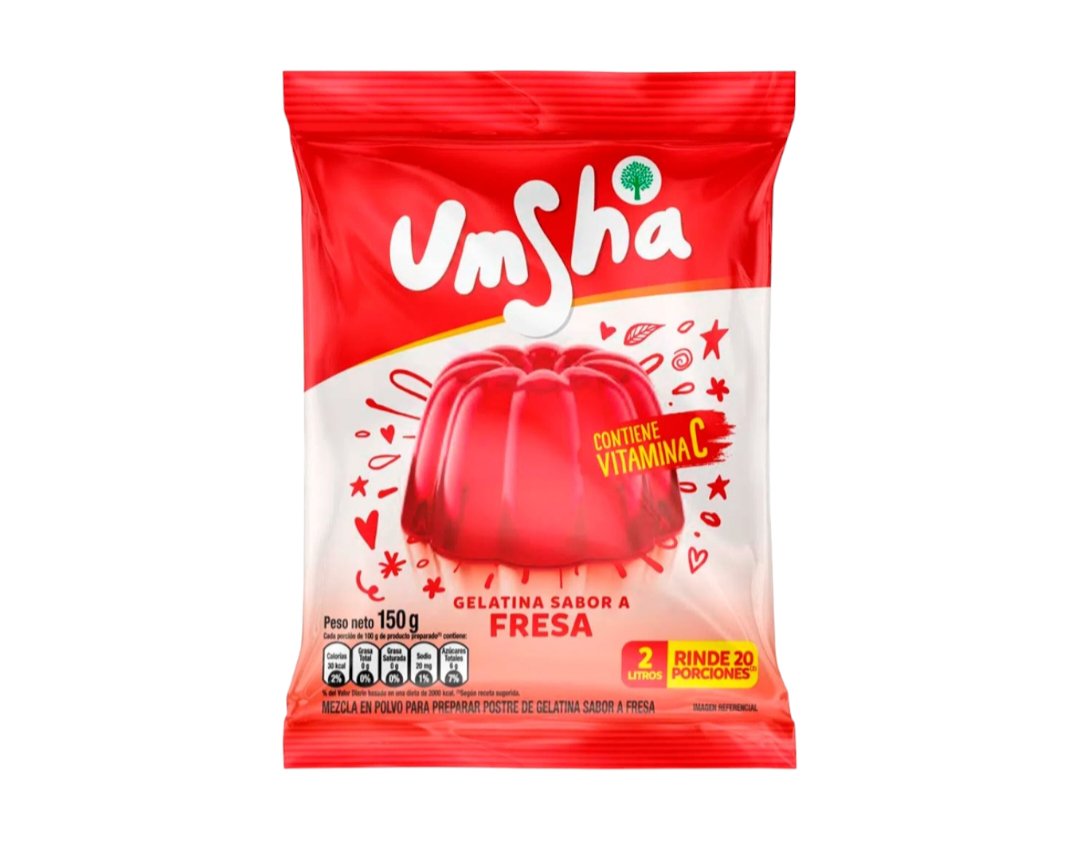 UMSHA Strawberry Gelatin 120 g - Latin Flavors